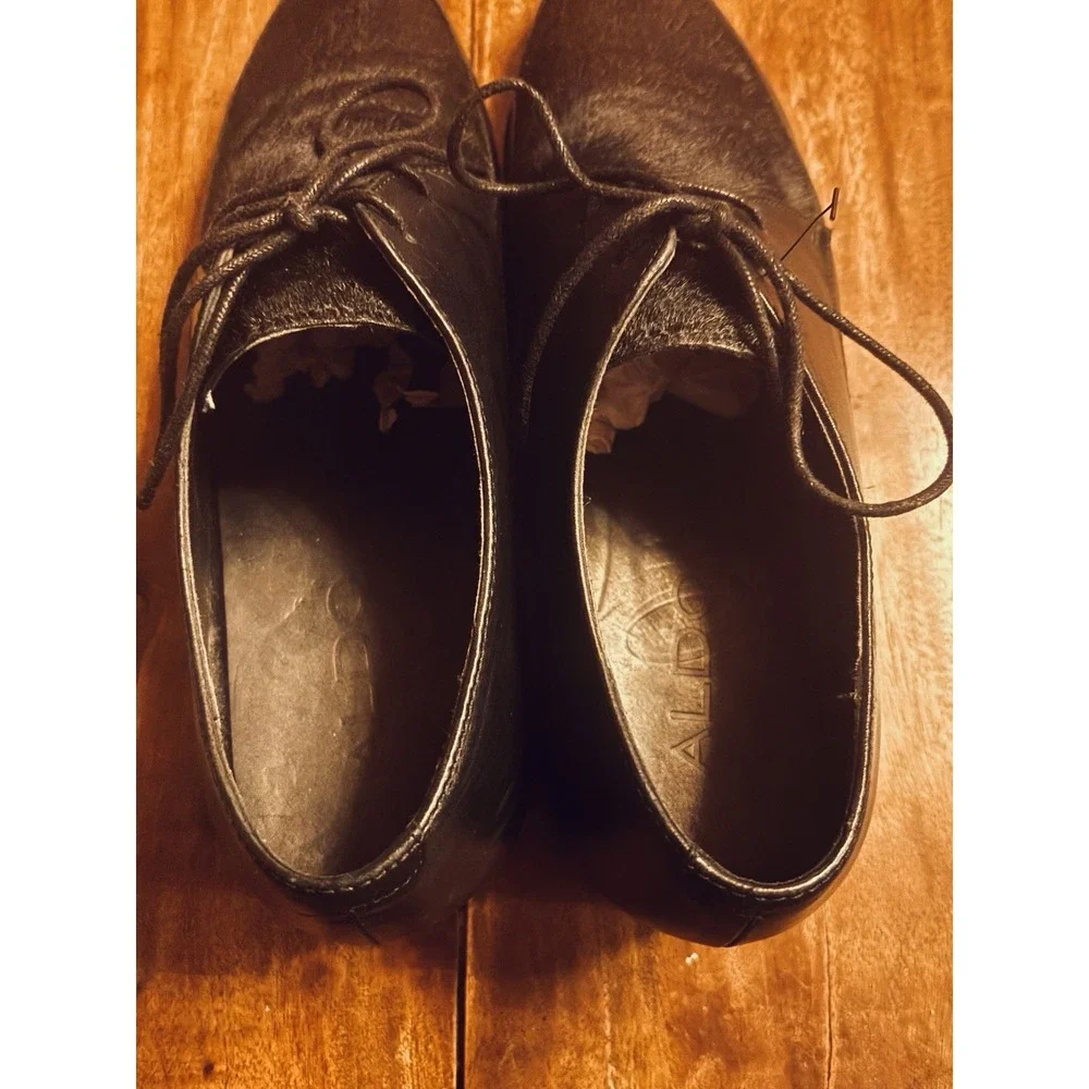 Aldo Jarom Men's Lace Up Derby Mixed Material  Shoes Leather Base W/ Pony Hair 9